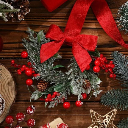 Mini Guirnaldas Navideñas para Alacenas y Muebles – Set de 6 Decoraciones Navideñas