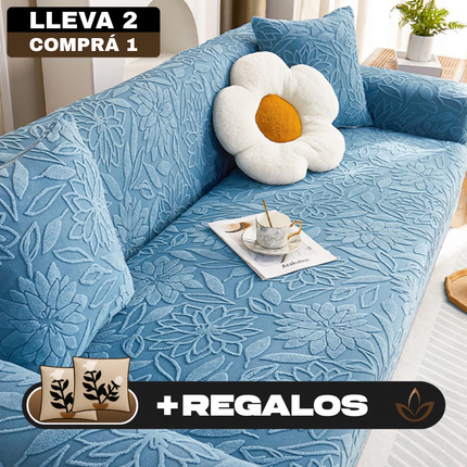 Funda para Sofá Floral en Poliéster y Elastano