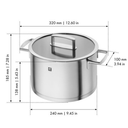 Olla Cocina Real en Acero Inoxidable Premium Antiadherente con Revestimiento Triplo