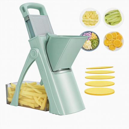 Cortador de Verduras Multifuncional en Acero Inoxidable con Hoja Ajustable