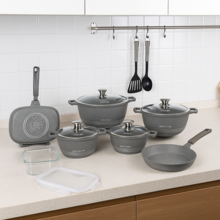 Conjunto de Ollas de Cerámica 19 Piezas Antiadherentes