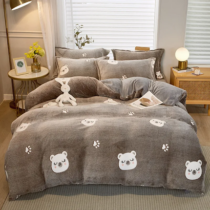 Juego de Ropa de Cama en Algodón y Lana