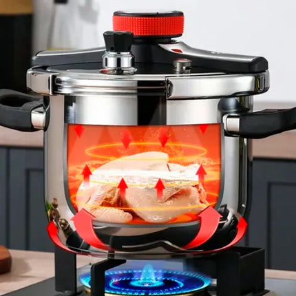 Olla a Presión Supor de 3 Capas de Acero Inoxidable con Manijas de Goma