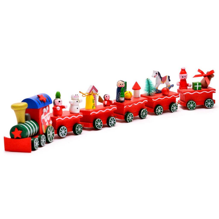 Adorno de Navidad Tren de Madera Decorativo