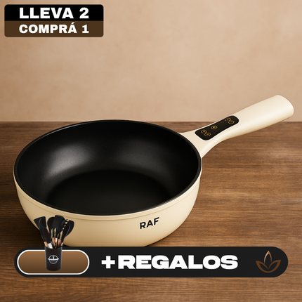 Sartén Eléctrica Multifuncional Antiadherente con Calentamiento Rápido y Regulación de Temperatura