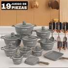 Conjunto de Ollas de Cerámica 19 Piezas Antiadherentes