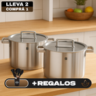 Olla Cocina Real en Acero Inoxidable Premium Antiadherente con Revestimiento Triplo
