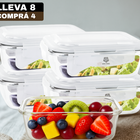 Set de Recipientes Herméticos de Vidrio Templado